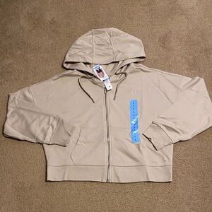 DKNY Beige Hooded Short Jacket